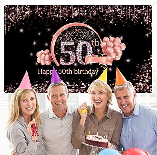 50 Születésnapi Banner Háttér Dekoráció Léggömb, Arch Garland Kit a Nők, Extra Nagy, 50 Éves Születésnapi