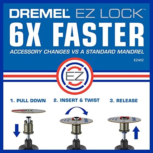 Dremel EZ727-01 EZ Lock Csiszolás & Csiszolás Forgó Eszköz Tartozékok Készlet, 18 Db-Válogatott Set -