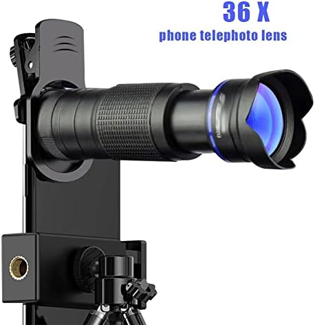 BBSJ 4 1 Telefon Kamera Teleobjektív 36X Zoom Clip-on Telecope Makró Halszem Széles Angyal Lencse Készlet