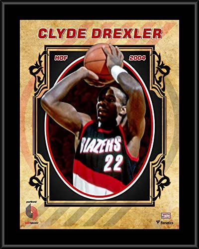 Clyde Drexler Portland Úttörők 10.5 x 13 Szublimált Keményfa Klasszikusok Játékos Emléktábla - NBA-Csapat,