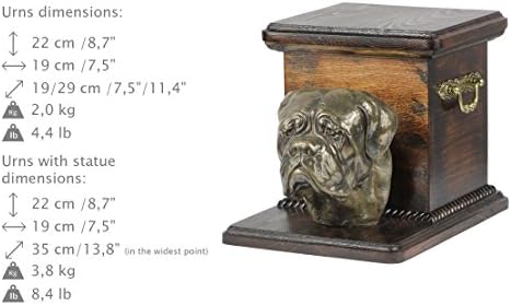 Dogue de Bordeaux, emlékmű, urna a kutya hamvait, a kutya szobor, ArtDog