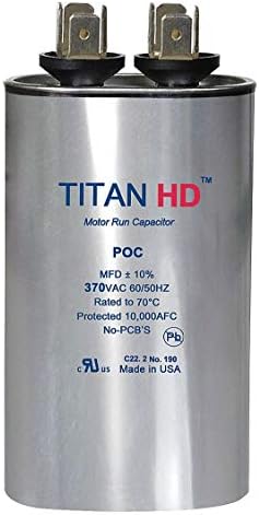 Titán Hd Ovális Motor Fut Kondenzátor, 10 Mikrofarad Értékelés, 370VAC Feszültség - POC10A