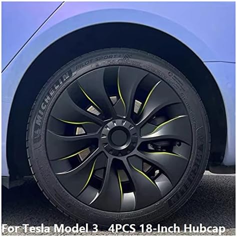 4db Kerék Rendőr Cover Kompatibilis a Tesla Model 3-2021 2022 Autó Csere Kerék Kap, 18 Colos Autó Dísztárcsa