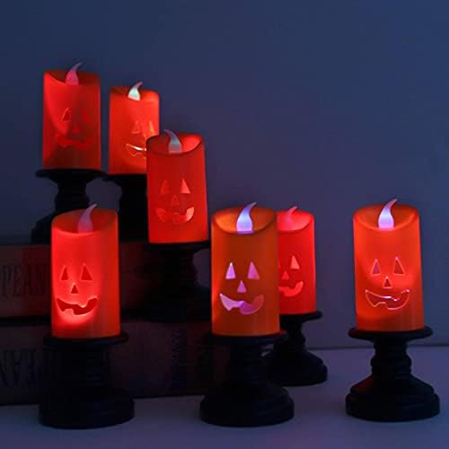 NC 2021 Halloween Dekoráció gyertyafényes Koponya Fény LED Gyertya Tartót Tök Fény Pók Fény Szellem Fény,