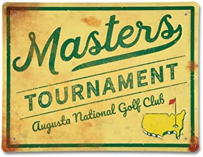 2020 Mesterek Tornája Augusta National Golf Club Retro Vintage Fém Fali Tábla