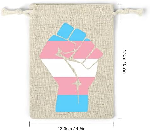 Ököl Transznemű Zászló Zsinór Tároló Zsák Cukrot Ajándék Tasak Újrafelhasználható Összecsukható, Kompakt