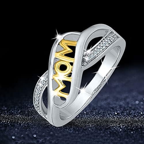 2023 Új Gyűrű Anya Anya Levelet Gyűrű Dupla Gyűrű Gyűrűk Nők Anyja a Szerelem Színe a Szerelem Nyilatkozat
