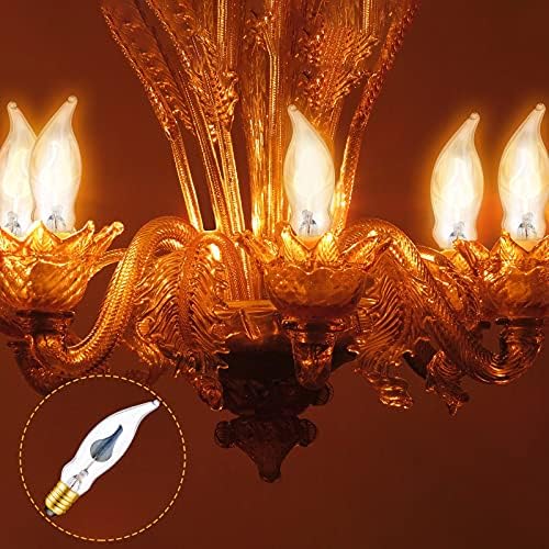 Vibrálás Láng Izzó 3 Watt 120 Voltos Láng Tipp Halloween Csillár Pislákoló villanykörtét Karácsonyi Csere-Narancs