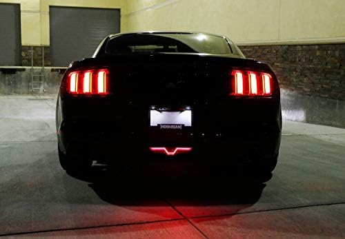 iJDMTOY Füstölt Lencse LED-es Hátsó Foglamp Kompatibilis 2015-2017 Ford Mustang, Teljes Piros LED hátsó