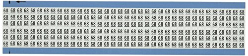 Brady WM-68-PK Áthelyezhető Vinil Ruhával (B-500), Fekete-Fehér, Szilárd Számok Vezeték Jelölő Kártya