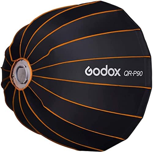 GODOX QR-P90 35.5/90cm gyorskioldó Hordozható Mély Parabolikus Softbox a Kamera Fényképezés Studio Flash