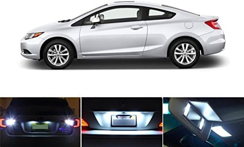 LED világítás 2002-2015 Honda Civic Coupe Xenon Fehér LED Csomag Rendszám + Reverse 4 db