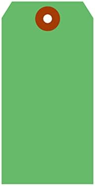 SmartSign Zöld Üres Kategória - Csomag 1000, - Méret,-5, 13pt Vastag Karton Tag, 2.375 x 4.75 Papír Lógni