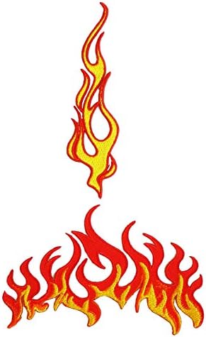 Grafikus Port Lángok, A Tűz Hímzett Vas A Javítás Motoros Motorkerékpár Forró Tűzgolyó Tetoválás Heavy