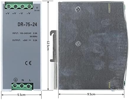 DR-75-24 Egységes Kimeneti DIN Sín Kapcsolóüzemű Tápegység 24 v-os Feszültségű Transzformátor LED Kijelző
