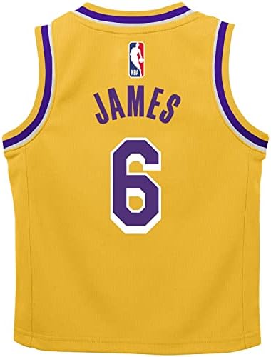 Lebron James, a Los Angeles Lakers NBA-Fiúk Gyerekek 4-7 Sárga Ikon Kiadás Játékos Jersey
