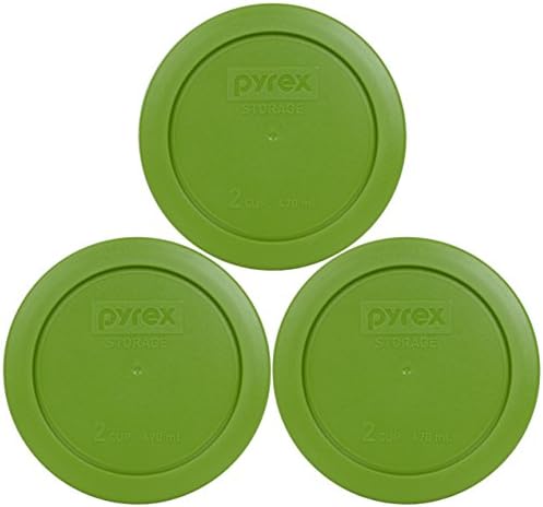 Pyrex 7200-PC Zöld 2 Csésze Kerek Élelmiszer Tárolására Fedél Üveg Tálak (Lid Csak - Tartály nem Tartalmazza)
