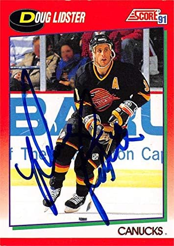Doug Lidster dedikált Jégkorong Kártya (Vancouver Canucks, 67) 1991 Pontszám 215 - Jégkorong Asztalon