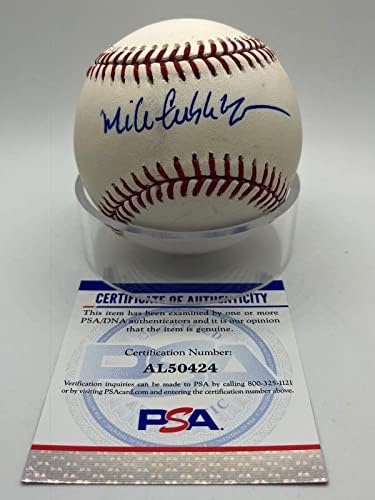 Mike Cubbage Ikrek Rangers Mets Aláírt Autogramot Hivatalos MLB Baseball PSA DNS - Dedikált Baseball