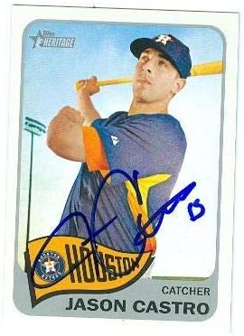 Jason Castro dedikált baseball kártya (Houston Astros) 2014 Topps Örökség 321 - Baseball Asztalon Dedikált