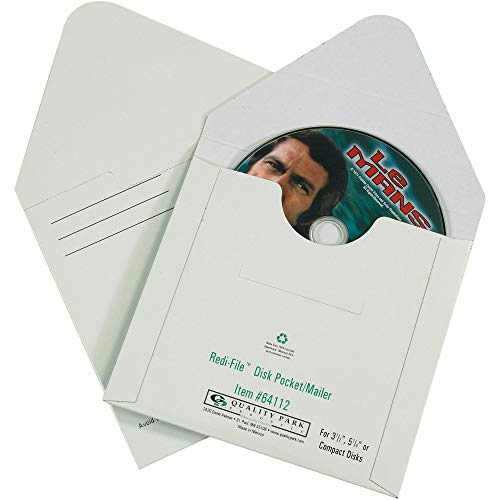 Rostlemez CD Leveleket, 5 1/8 x 5, Fehér, 100/Eset