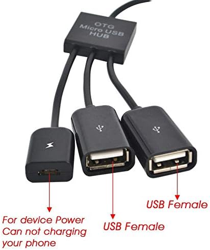 3 az 1-ben Micro USB Hub, Hordozható Micro USB OTG Adapter adatkábel Átalakító Hub Mobil Telefon