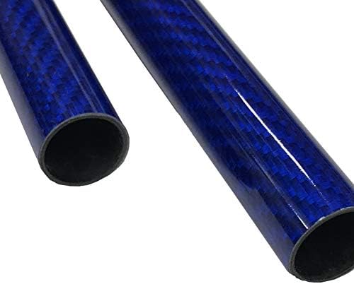 (2) a Kék Carbon Kevlar Szálak Csövek - 25mm x 23 mm x 1000mm - 3K Roll Csomagolva Carbon Kevlar