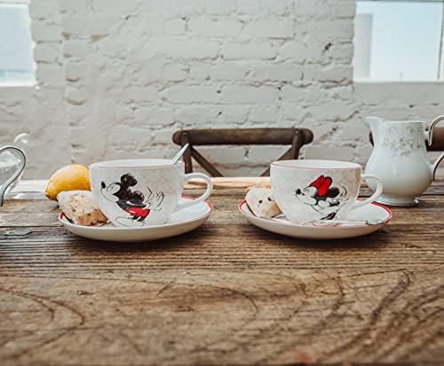 Disney Mickey and Minnie a Kínai porcelán Teáscsésze, Csészealj, 2 | Tea Party, Kávé, Eszpresszó, Kávé
