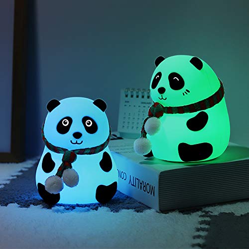 Gyerek Éjszakai Fény Hálószoba, Cuki Panda LED-es Éjszakai Fény, Szilikon Gyerekszoba Baba Éjszakai Alvás