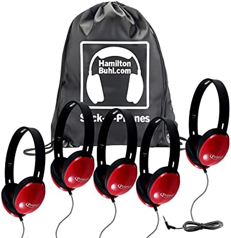 HamiltonBuhl Sack-O-Telefonok, 5 Piros Primo Fejhallgató