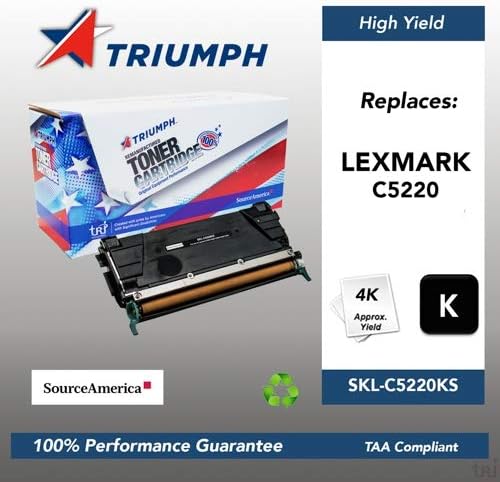 Utángyártott Lexmark C5220 Fekete Toner Patron 4000 Oldal Hozam (C5220KS)