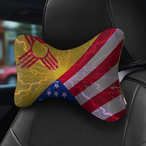 Új-Mexikó Amerikai Zászló Autó Nyak Párna Puha Autó Fejtámla Párnáját Nyak Többi Párna, Párna, 2 Csomag