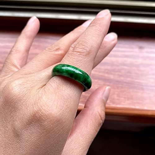 BXSMNH Valódi Zöld Jade Gyűrű Zenekar a Nők a Férfiak Kínai Természetes sok Szerencsét Emeral Ékszerek