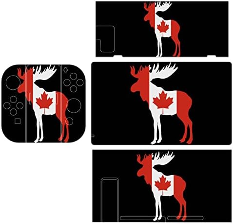 Kanadai Zászló Jávorszarvas Teljes Készlet Protector Matrica Takarja a Nintendo Kapcsoló Konzol, majd