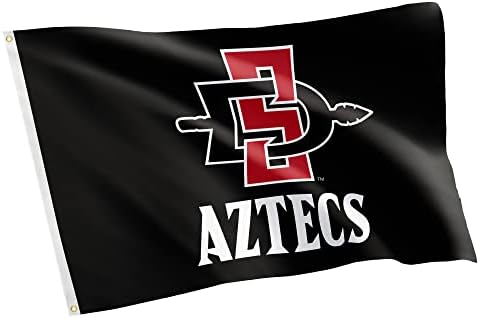 San Diego Állami Egyetem Zászló SDSU Aztékok Zászlók Bannerek Poliészter Beltéri Kültéri 3x5 (Stílus