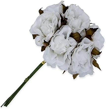 Expo Nemzetközi Szövet Virágok (Csomag 6) Tulle, Fehér