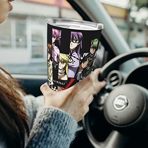 URUMAX Anime Akame Ga Ölni Akame 20oz Autó Kupa Rozsdamentes Acél Szigetelt Pohár Szívószál duplafalú