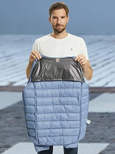 OSHHO Kabátok Női - Férfi Zip Kapucnis Kabát Le (Szín : Poros Kék, Méret : X-Large)