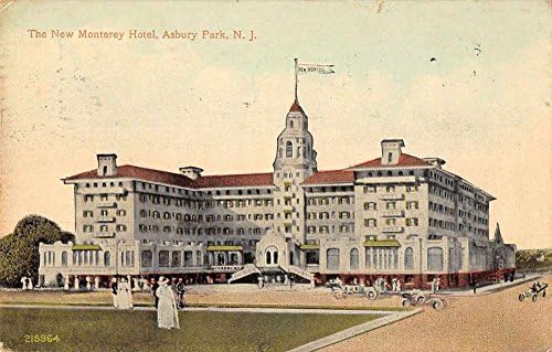 Asbury Park, New Jersey-Monterey Hotel Külső Nézet Antik Képeslap J61651