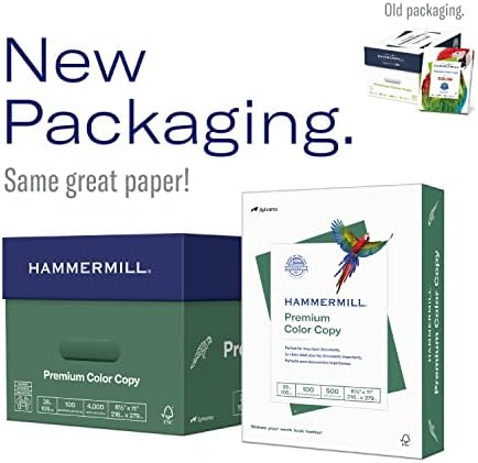 Hammermill Nyomtató Papír, Prémium Szín 28 lb másolópapír, 8,5 x 11 - 5 Csomag (2.500 Lap) - 100 Fényes,