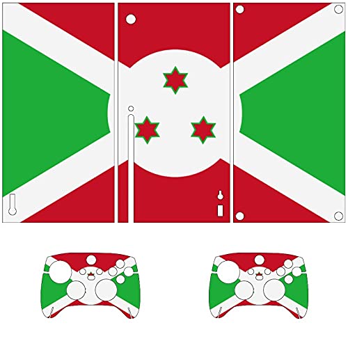 Burundi Zászló Xbox SeriesX Konzol, Valamint Vezérlő Bőr Vinil-Bőr Matrica Takarja Csomagolás(Xbox seriesX)