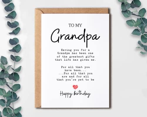A Nagyapa, Nagyapa Szülinapi Kártyát - Nagyapa A Legnagyobb Ajándék Az Életemben - Egy Üdvözlőlapot Nagyapa