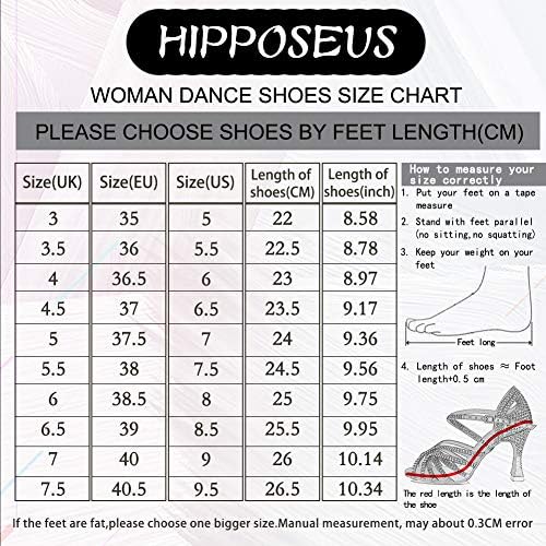 HIPPOSEUS Női Latin Tánc Cipő Bálterem, Tango, Salsa, Bachata Tánc Cipő,Modell 217