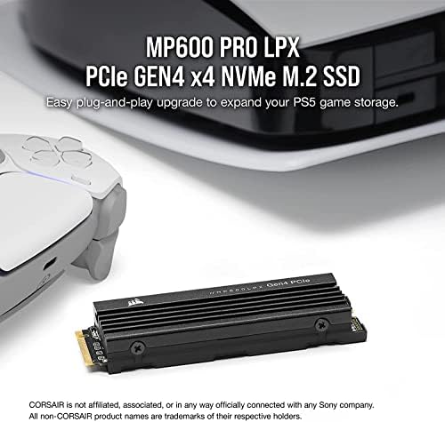 Corsair MP600 PRO LPX 2TB M. 2 NVMe PCIe x4 Gen4 SSD - Optimalizált PS5 (Akár 7,100 MB/sec Sequential
