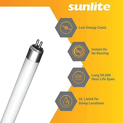 Sunlite 40824 F54T5/HO 4 Méteres LED T5 Plug & Play Villanykörte, 25 Watt, 3500 Lumen, 4000K hideg Fehér,
