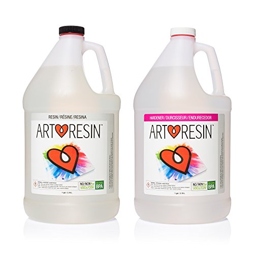 ArtResin - Epoxi Gyanta - Világos - Nem Mérgező - 2 gallon (1 gallon Gyanta + 1 gal kikeményítő anyag)