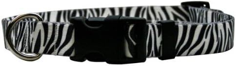 A sárga Dog Design Zebra, Fekete Kutya Nyakörv Tag-Egy-Hosszú ID Tag-Rendszer-Nagy-1 Széles illik Nyak