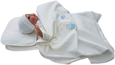 3DB Újszülött Fiú Lány Alszik Set | hálózsák, Párna, Takaró | Utazási Pólya Alszik Ágyban