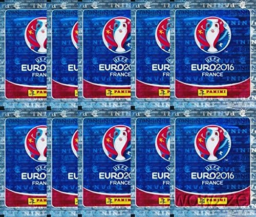 Panini UEFA EURO Franciaország Matrica Gyűjtemény 10 Gyári Lezárt Matrica Csomagok & 50 Matricákat!