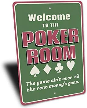 Üdvözöljük A Póker Terem, A Játék nem ért Véget, amíg A Pénz Eltűnt, Vicces Haza Gameroom Jel, Las Vegas-i